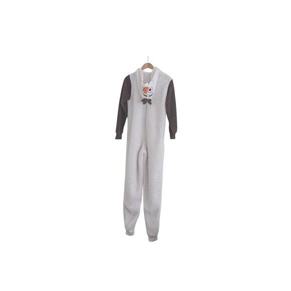 Disney Frozen Olaf Plush Fleece One-Piece Pajamas  Size S - Picture 3 of 5